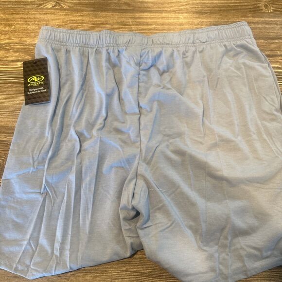 Athletic Works Tri Blend Active Lounge Shorts Men's Large Blue 9 Inseam NWT - Picture 8 of 8